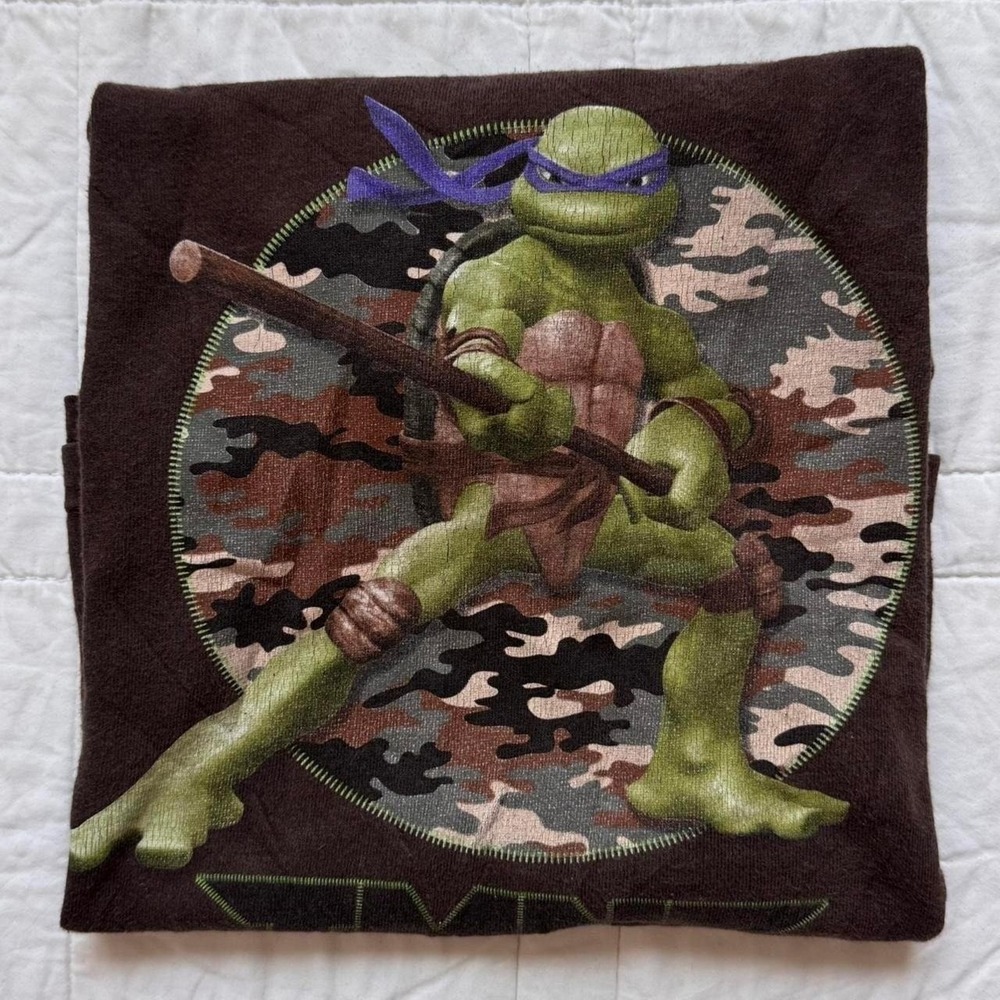 2007 distressed teenage mutant ninja turtles t shirt size 4 100% cotton casual